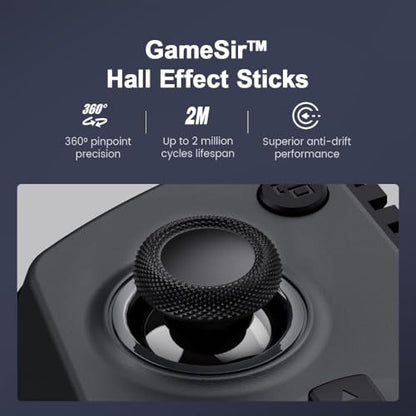 GameSir X5s Bluetooth Mobile Gaming Controller for Android/iPhone/iPad mini, Hall Effect Joystick, Lightweight Ergonomic Phone Controller- Play Genshin Impact & Zenless Zone Zero (Renewed)