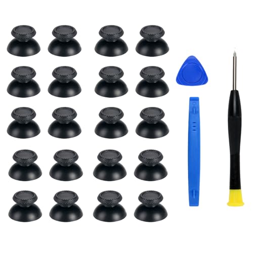 20 Pack Black Replacement Thumbsticks for DualSense PS5 Controller, Custom Analog Thumb Stick Joystick Grip Replacement for PlayStation 5 Controller - size: 20Pcs