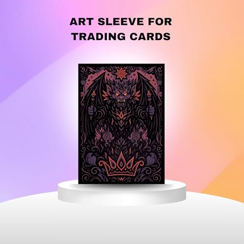 Trading Card Sleeves – 100 Count – Smooth Matte Art Back & Clear Front (66 x 92 mm) – Fits Standard Cards, MTG, Sports & Collector Decks - Crimson Netherlord