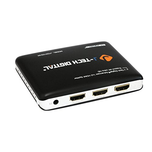 J-Tech Digital JTD0102/4K J-Digital Most Advanced 2 Ports HDMI 1X2 Powered Splitter, Support Ultra HD 4K 3840 A 2160 Resolution and 3D - style: 4K 1X2