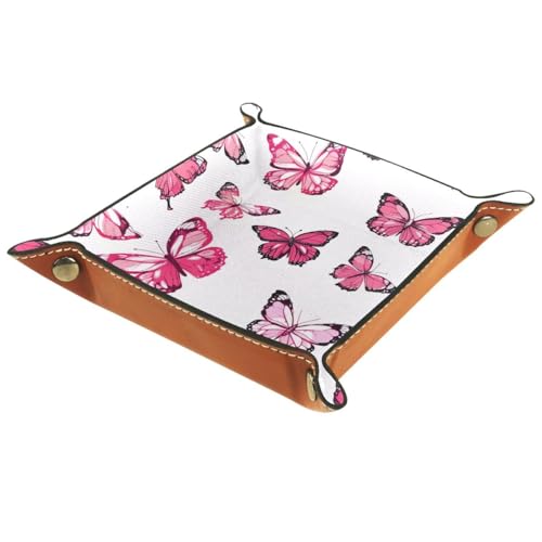 Pink Butterflies Dice Tray Dice Rolling Tray Folding Dice Holder for Dice Games, Like RPG, DND and Other Table Games - color: Multi 2