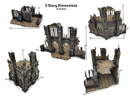 Imperialis Headquarters: Gothic Sci-Fi Terrain for 28mm Wargames, RPGs & Miniature Battles – Modular Cathedral for Immersive Tabletop Play