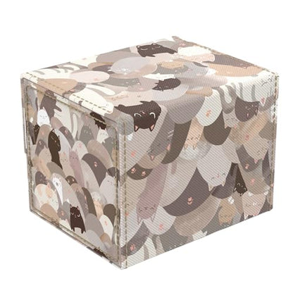 (Pastel Cats) 100% Hand-Drawn TCG/MTG 100+ Card Vault Deck Box - style: Pastel Cats