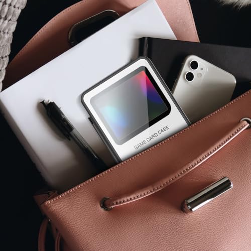 HEIYING Switch Game Card Case for Switch 2 /OLED / Lite,Custom Pattern Game Cards Holder with 24 Games Card Slots and 24 Micro SD Cards Slots for Easy to Carry - color: Glass Game Console