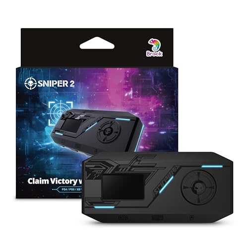 Brook Sniper 2 Keyboard and Mouse Adapter for PS5 PS4 Xbox Series X|S Xbox One Switch Switch 2 PC Mobile – RGB Lighting, Smart Macro, Controller Tuning, OTA Update
