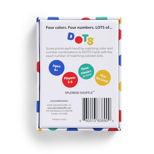 DOTS - A Delightfully Clever Rummy-Style Card Game for 2-6 Players | Fast-Paced, Easy to Learn, Family Game Night, Travel Friendly, Ages 8+