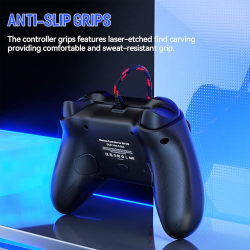 Gamrombo Wired Controller for PS5 Controller, Gaming Controllers for PlayStation 5 / PS5, PS4, PC, Support Turbo, Marco, 3.5mm Audio Jack - Black