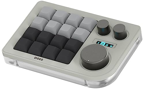 KEEBMONKEY Megalodon Triple Knob Macro Pad Programmable Designer Mini Keyboard 16 Keys (Soy) - color: Soy