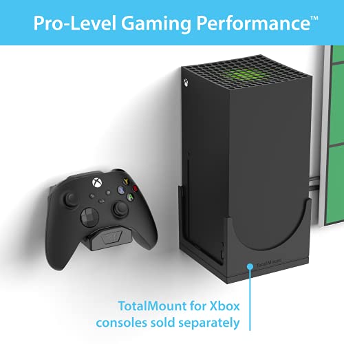 TotalMount Controller Wall Mount – Removable Adhesive – Non-Slip (1 Pack) | Designed in USA: For PS5, Xbox, and Nintendo Controllers – Stand Won’t Damage Your Wall With Screws or Permanent Adhesive - color: Premium Black – One Pack