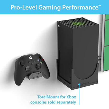 TotalMount Controller Wall Mount – Removable Adhesive – Non-Slip (1 Pack) | Designed in USA: For PS5, Xbox, and Nintendo Controllers – Stand Won’t Damage Your Wall With Screws or Permanent Adhesive - color: Premium Black – One Pack
