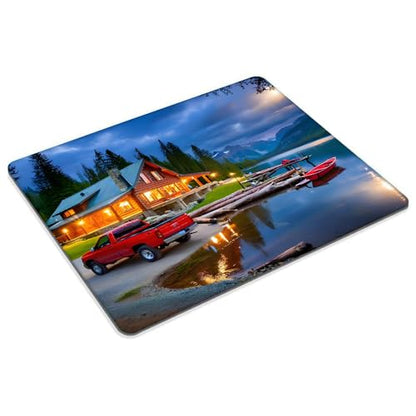 Square Mouse Pad Lake,Gaming Mouse Pads for Desk,Soft Computer Waterproof Non-Slip Mouse Mat - color: Lake