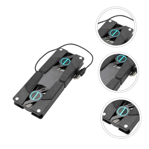 SEWACC 2PCS Dual Fan Laptop Cooling Pad with Slip Mat Low Noise USB Cooler Stand for All Laptop Ventilated Support Base for Enhanced Heat Dissipation