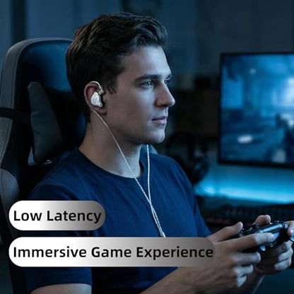 KZ ZS10 PRO in Ear Monitor Headphones, 4BA+1DD 5 Hybrid Driver Gaming Earbuds Wired Earphones, HiFi Clarity Sound Immersive Bass IEMs for Gaming Musicians Singers Audiophiles (Blue with Microphone) - color: Blue, style: with mic