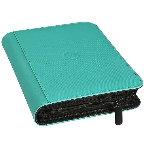 4 Pocket Card Binder with Zipper, 288 Pockets Trading Card Binder Book | Premium PU Cover, Side Loading, Ringless Card Binder for TCG, MTG, Sports Cards, Game Cards - color: Turquoise, size: 4 Pocket