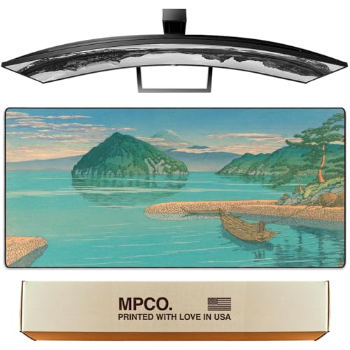 MPCO. Original Large Gaming Desk Mat – 36" x 17" Aeroglyde Ukiyo-E Izuno Mitsu Full Desk Mouse Pad for Smooth Precision – Non-Slip, Washable Extra-Large PC Mouse Pad for Gaming Sessions - color: Izuno Mitsu - AeroGlyde, size: 36L x 17W inches