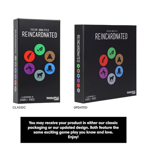 Reincardnated by Doolittle Gaming - A Turn-Based Deck Drafting Card Game - Strategy Party Game for 2-6 Players on Family Game Night