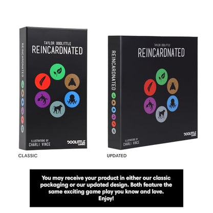 Reincardnated by Doolittle Gaming - A Turn-Based Deck Drafting Card Game - Strategy Party Game for 2-6 Players on Family Game Night