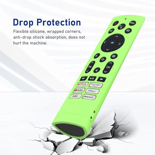 Silicone Case for Hisense U8 TV Remote, ERF3A90, U7G U9G Series 4K ULED Remote Skin, Glow Green - color: Glow Green