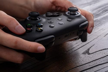 8Bitdo Ultimate 2 Wireless Controller for PC, Apple, Steam & Android, Black | TMR Joysticks, Hall/Tactile Triggers, 8Speed 2.4G, 1000Hz Polling Rate, Motion Control, RGB Fire Ring, Charging Dock - color: Black