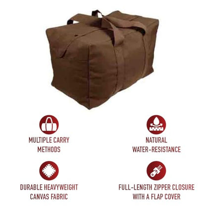 Rothco Canvas Parachute Cargo Bag | Built From Rugged Canvas, This Spacious Cargo Bag Hauls Gear With Ease—Durable, Reliable, And Ready - color: earth brown