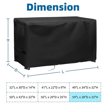 5 FT Game Table Cover for Tabletop 58in Mid-Size Arcade Style Air Hockey | 59.5x28.5x35,Waterproof Dustproof Heavy Duty Oxford Fabric,for 58in Mid-Size Arcade Style Air Hockey Table for Game Room - size: Game Table-59"x 28"x 35"