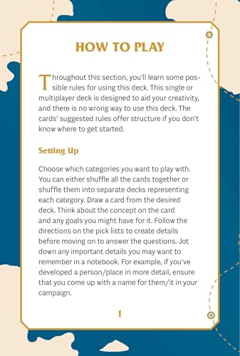The Ultimate RPG Worldbuilding Deck: 75 Cards to Create and Customize Your Own Game World (Ultimate Role Playing Game Series)