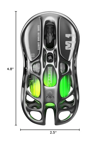 GravaStar Mercury M1 Pro Tri-Mode Wireless Gaming Mouse | Magnesium Alloy • Ergonomic Comfort • PAW3395 Sensor • 200H Battery • 5 Programmable Buttons - color: Gray