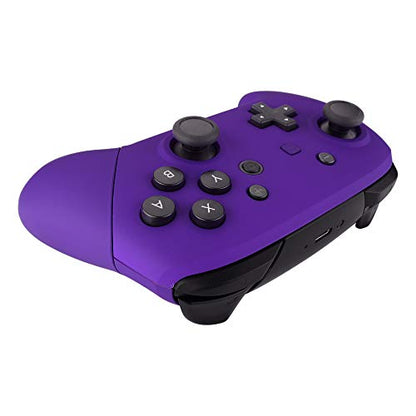 eXtremeRate Purple Faceplate Backplate Handles for Nintendo Switch Pro Controller, Soft Touch DIY Replacement Grip Housing Shell Cover for Nintendo Switch Pro - Controller NOT Included - color: Purple