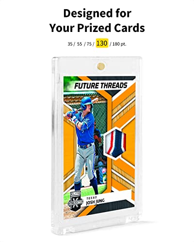 130PT Magnetic Card Holders, 20 Pack Clear UV Protection Display | Holders with Magnetic Closure for Trading Cards, Thick Sports & TCG Cards, Patch, Jersey, Relic, Memorabilia, Autograph Cards - size: 2.52 x 3.54 in 130PT Magnetic Card Holders