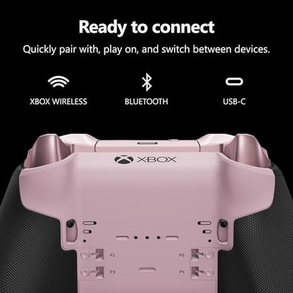 Xbox Wireless Gaming Controller | Elite Series 2 Core | Translucent Pink | Console, PC, and Cloud Devices | Adjustable Thumbsticks | Trigger Locks - color: Translucent Pink