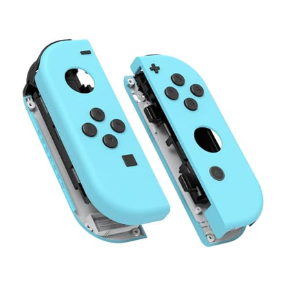eXtremeRate DIY Replacement Shell Buttons for Nintendo Switch & Switch OLED, Heaven Blue Custom Housing Case with Full Set Button for Joycon Handheld Controller [Only The Shell, NOT The Joycon] - color: Heaven Blue