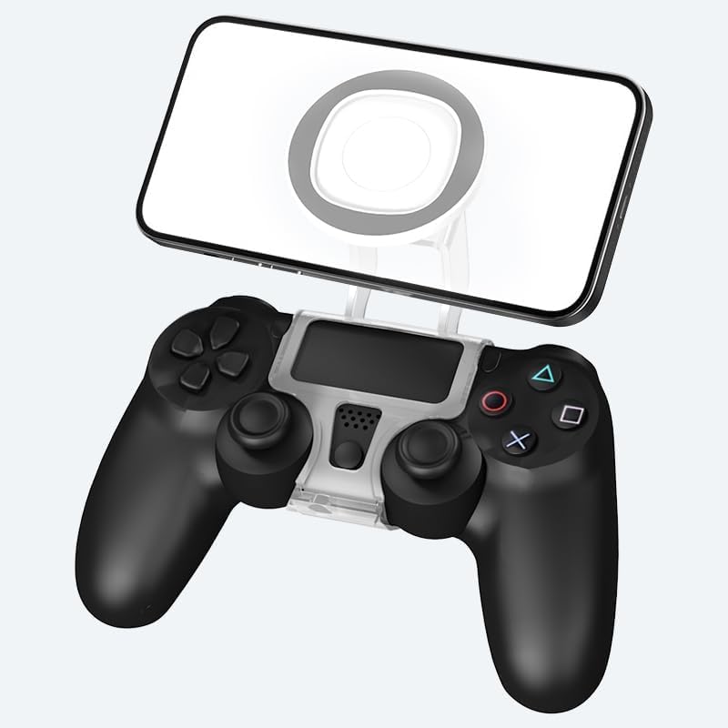 NBCP Magnetic Phone Mount for PS4 DualShock 4 Controller, Controller Phone Holder, MagSafe Compatible Mobile Gaming Clip for iPhone & Android - color: For PS4 controller