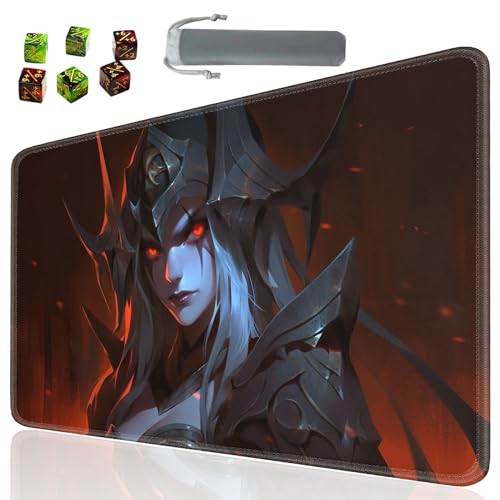 Board Game for TCG Playmat Table Mats Games Size 60X35 cm Mousepad Compatible for MTG RPG CCG Trading Card Game Play mats with 6 Dice (Playmat 108) - color: Sotw-playmats-1-108