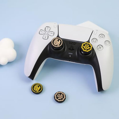 PERFECTSIGHT Cute Thumb Grip Caps for Switch 2 2025, PS5, PS4, Xbox Series X/S, Xbox One, Switch PRO Controller, 4PCS Kawaii Soft Rubber 3D Analog Thumbsticks Grips Joystick Cover Set (Black Wilds) - color: Black Wilds