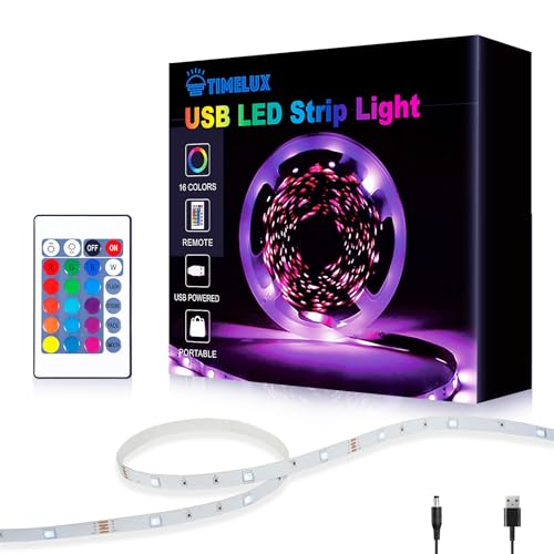 TV LED Backlights, 10ft LED Strip Lights Behind TV USB Operated Color Changing for 46-65 Inch TV RGB 5050 LED Tape Lights with IR Remote Controller and Dimmable - size: 10FT