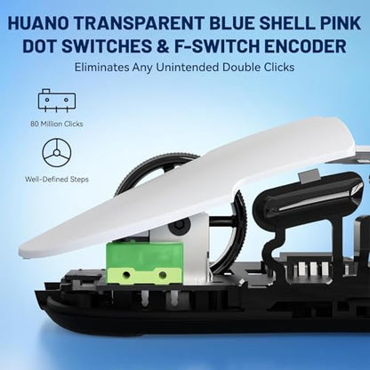 ATTACK SHARK X Ajazz AJ159 Superlight Gaming Mouse with RGB Charging Dock,PAW3395 26K DPI Sensor,56G Rechargeable Wireless Gaming Mouse,6 Programmable Buttons,Ergonomic Computer Mice USB3.0 for PC/MAC - color: AJ159P White