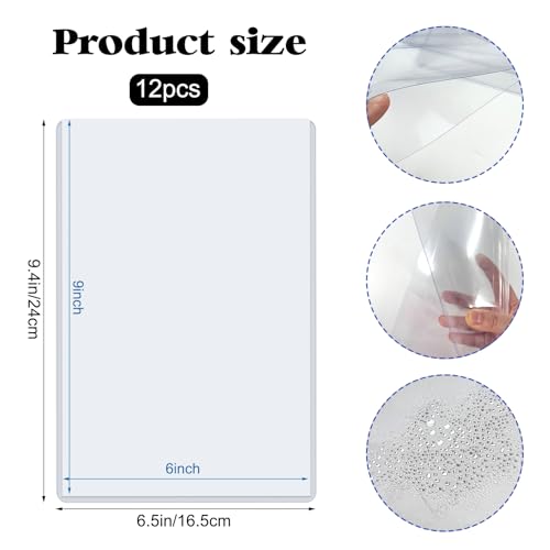 Rainmae 12 Pack 6" x 9" Jumbo Card Sleeves, Rigid Photocard Protectors for Oversized Trading Cards Sheet Protectors, Paper Sleeves Jumbo Sports Cards Sleeves Hard Plastic Document Holder Protector - size: 6" x 9"(12 Pcs)