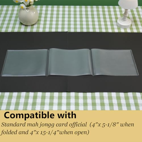 AOG Large mahjong card cover,1 Pack,Waterproof,Plastic Protector Sleeves | plastic waterproof mah jongg card protector,matte finish Non Glare Sleeve,easy to read the card,perfect for game nights - size: Large-1 PCS