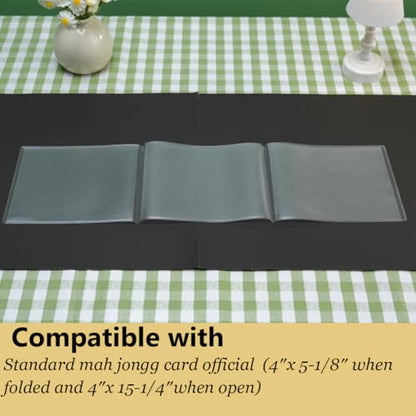 AOG Large mahjong card cover,1 Pack,Waterproof,Plastic Protector Sleeves | plastic waterproof mah jongg card protector,matte finish Non Glare Sleeve,easy to read the card,perfect for game nights - size: Large-1 PCS