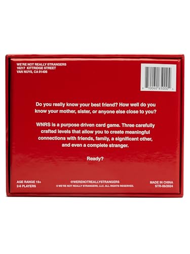 WE'RE NOT REALLY STRANGERS Card Game, Conversation Card Game for Adults | 150 Cards for Adults, Teens, Couples, & Strangers - Icebreaker Questions for Game Night or Date Night, Ages 15+, 2-6 Players - style: Core