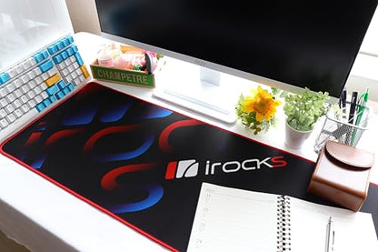 iRocks C23 Extended Gaming Mouse Pad, Table Pad, Desk Mat, Waterproof, Durable Surface, Compatible with All Mice – 31.5” x 11.81”