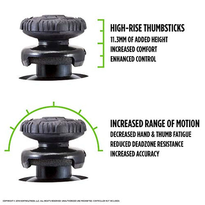 KontrolFreek FPS Freek Battle Royale Nightfall for PlayStation 4 (PS4) and PlayStation 5 (PS5) | Performance Thumbsticks | 2 High-Rise Convex Black - color: Black