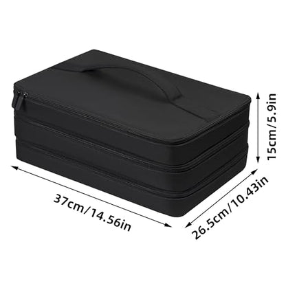 Miniature Storage Carrying Figure Bag -108 Slot Figurine Minature Carrying Case Compatible with D&D and More(Bag Only) (Black) - color: Black