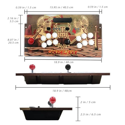 Intec Gaming Genesis Fighting Stick for Arcade1Up Cabinet, Play SEGA Genesis on Cabinet, Plug cartridge and Play, Work as a Genesis console, IntecGaming Modded Joysticks Designed for Arcade1Up