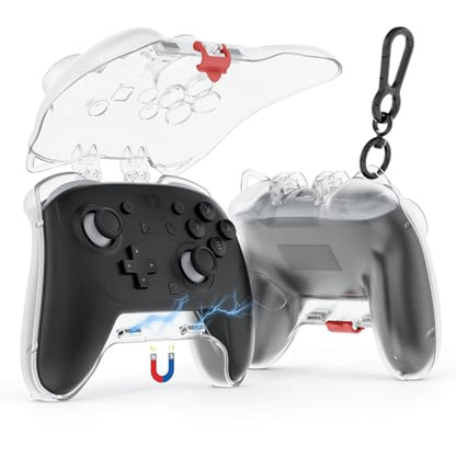 Tiiletzote Protective Travel Case for Nintendo Switch 2 Pro Controller, Hard Shell 1:1 Fit Portable Carrying Case, Magnetic Closure, Joystick Protection, Dust-Resistant, Anti-Scratch, Shock-Proof (White) - color: White