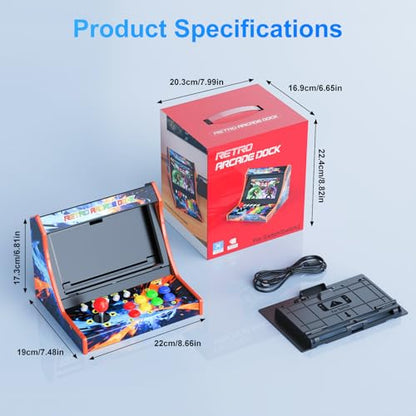 Switch Arcade Stick for Switch and Switch 2 Console, Retro Arcade Machine with Screenshot Button (Screen Not Included)