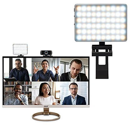 HumanCentric Video Conference Lighting Kit, Camera Light for Zoom Meetings, Streaming Video Face Light, Easy Setup for Remote Work, Computer Monitor or Laptop Light for Video Conferencing