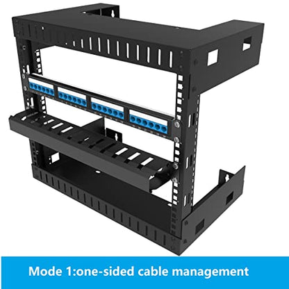 2 Pack of All Metal 1U Cable Manager with 12 Big Finger Slots | Cable Management Horizontal Rack Mount for 19-inch Server Rack or Cabinet