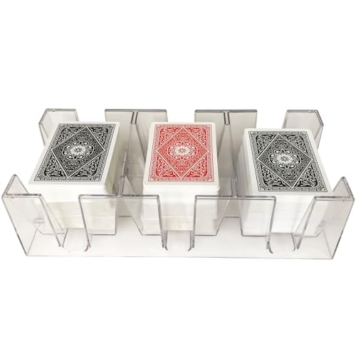 Yuanhe 9 Deck Clear Canasta Playing Card Tray - style: 9 Deck