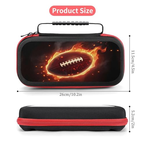 AoHanan Switch Carrying Case Football Ball in Fire And Water Switch Game Case with 20 Games Cartridges Hard Shell Travel Protection Storage for Console & Accessories - color: Football Ball in Fire